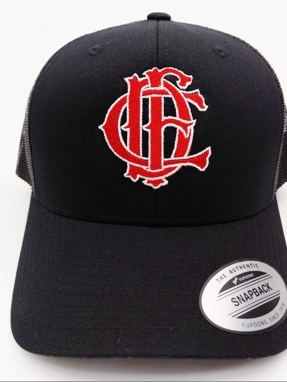 Chicago Fire Dept. Mesh Snapback Hat Cap Embroidered Black
